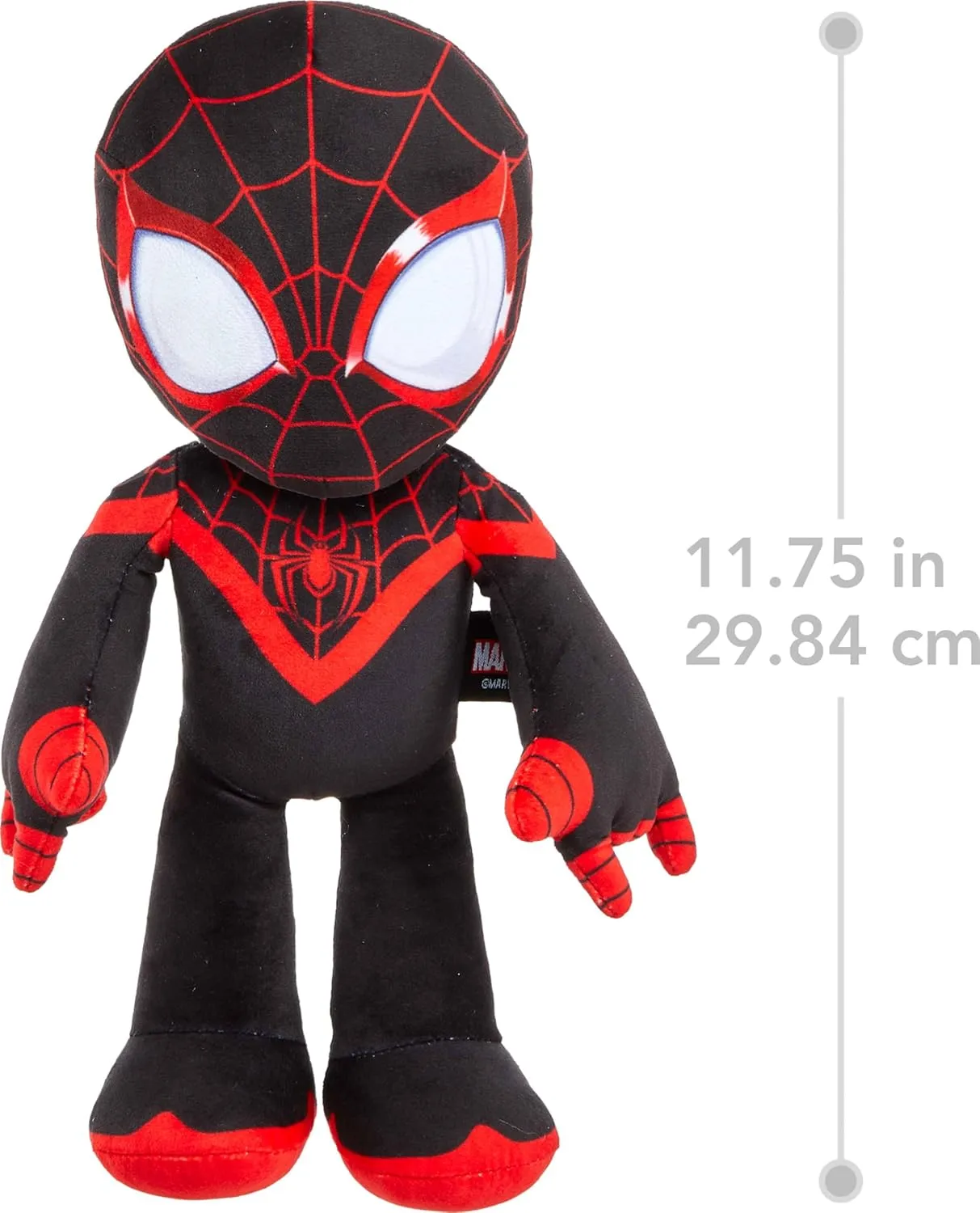 Mattel Marvel Plush Talkers Soft Toy, 11.75-Inch Miles Morales Figure with 10 Sounds & Phrases​​​​