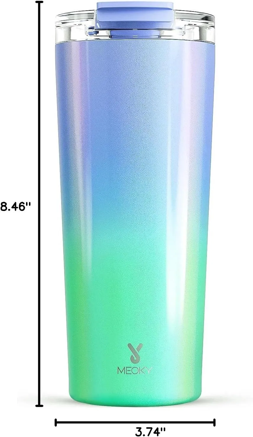 Meoky 24 oz Travel Coffee Mug with Leak-proof Lid, Stainless Steel Insulated Coffee Tumbler, Keeps Hot for 8 Hours or Cold for 24 Hours, Fits in Car Cup Holder (Fairyland)
