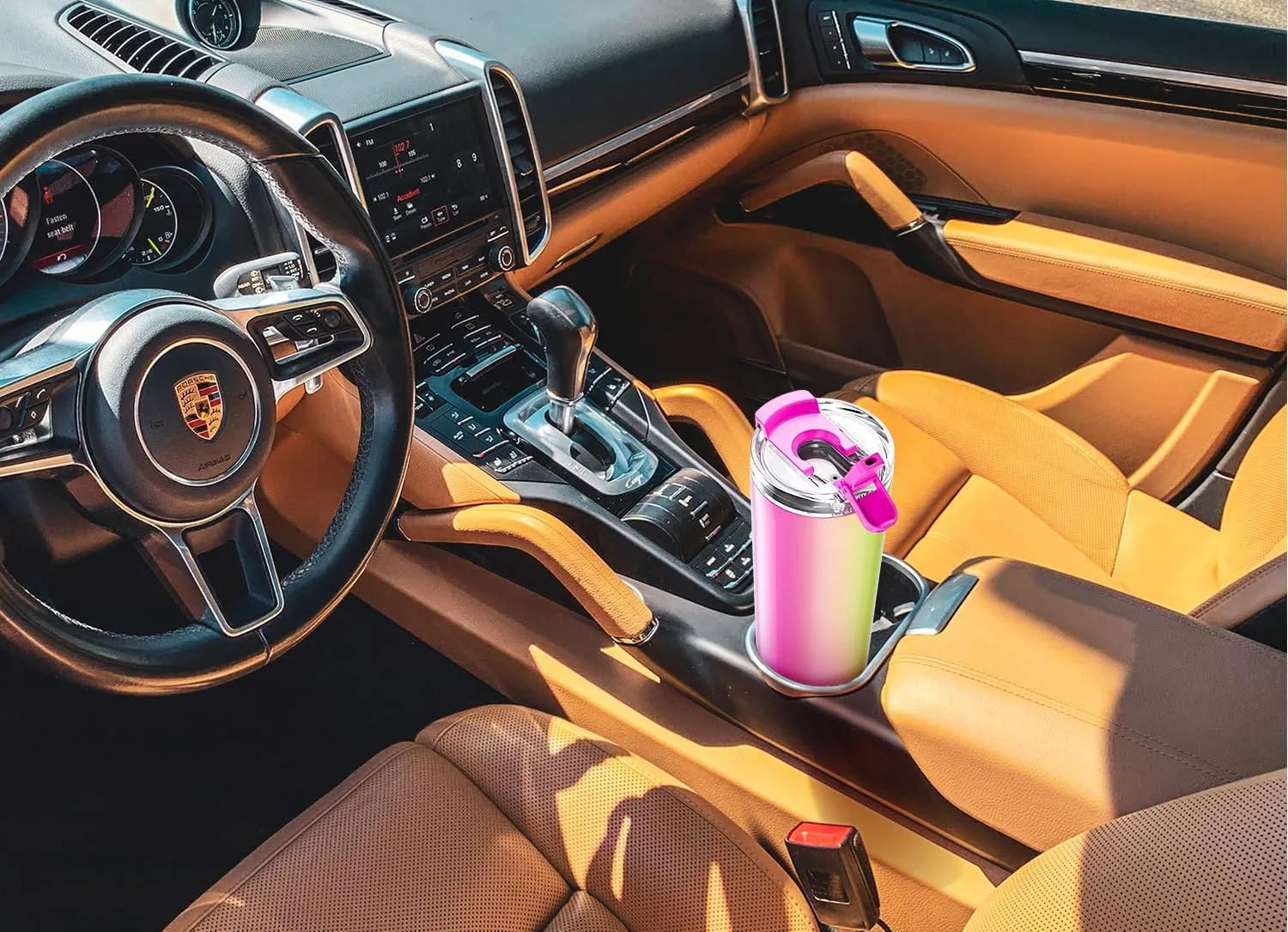 Meoky 24 oz Travel Coffee Mug with Leak-proof Lid, Stainless Steel Insulated Coffee Tumbler, Keeps Hot for 8 Hours or Cold for 24 Hours, Fits in Car Cup Holder (Fairyland)
