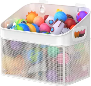 Mesh Baby Bath Toy Storage, ‎Large Capacity and Quick Drying Baby Toy Storage for Bath, Multi-use Net Bags Make Baby Bath Toy Organizer Easy, 1 Pack