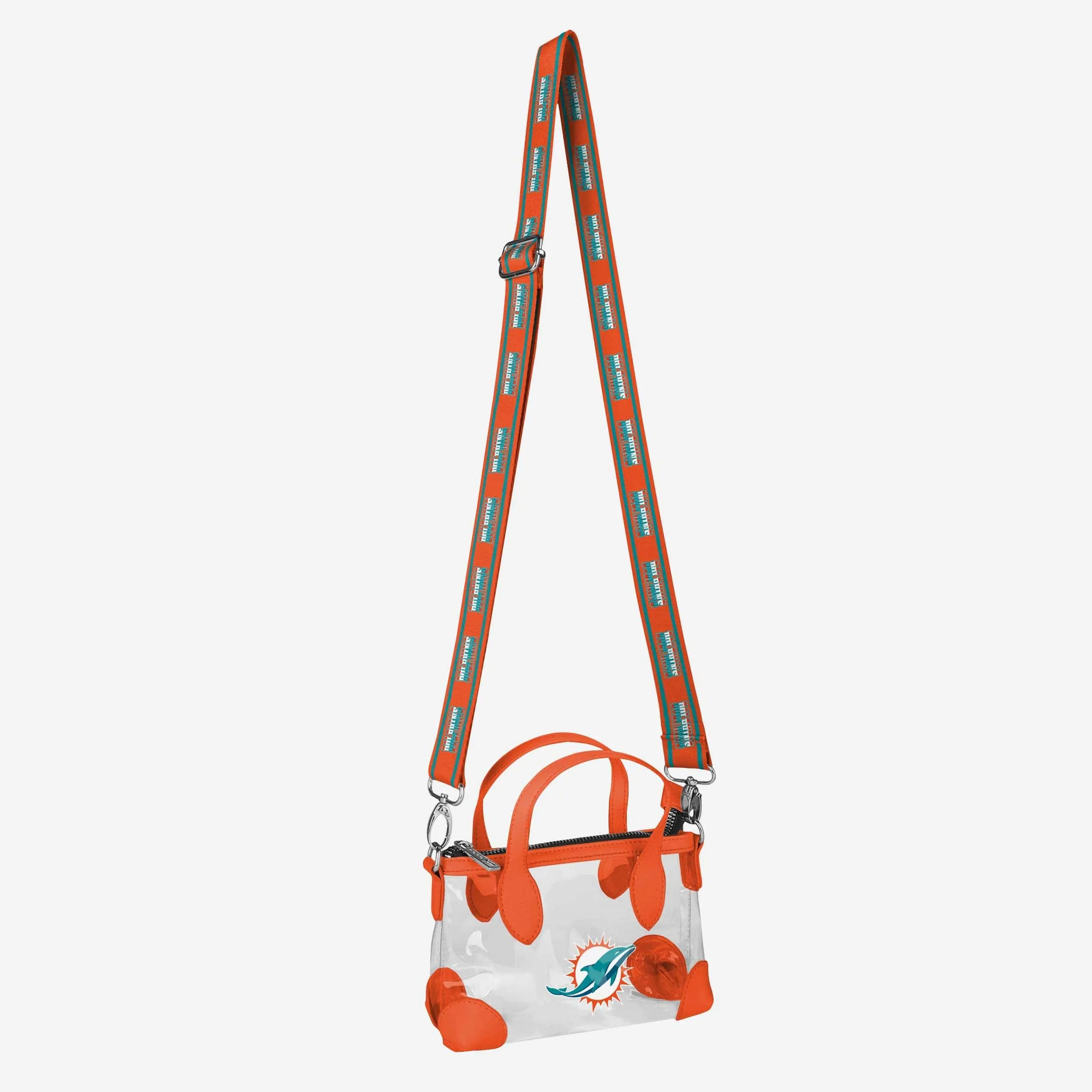 Miami Dolphins Big Logo Clear Crossbody Mini Purse