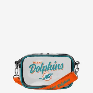 Miami Dolphins Monty Script Clear Crossbody Bag