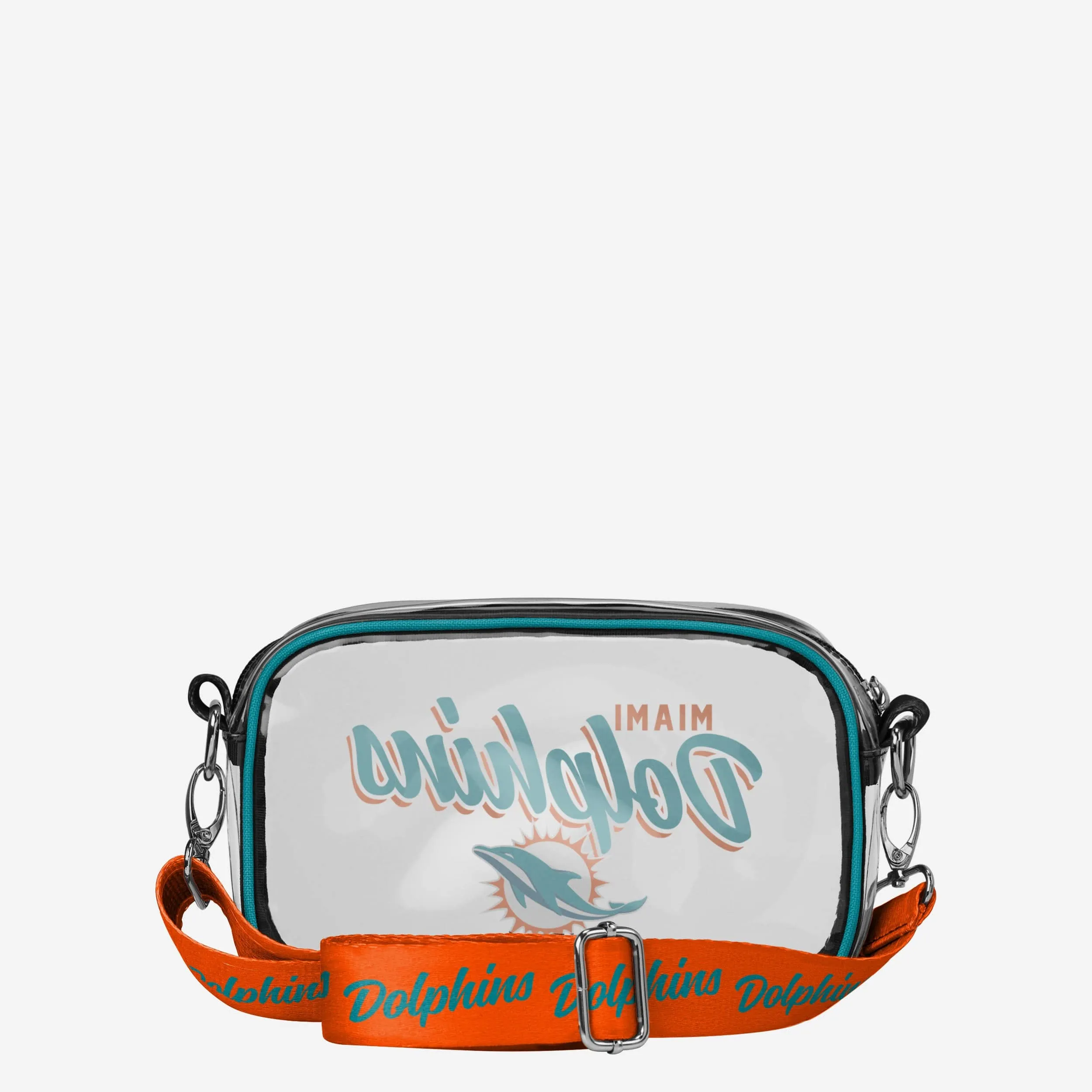 Miami Dolphins Monty Script Clear Crossbody Bag