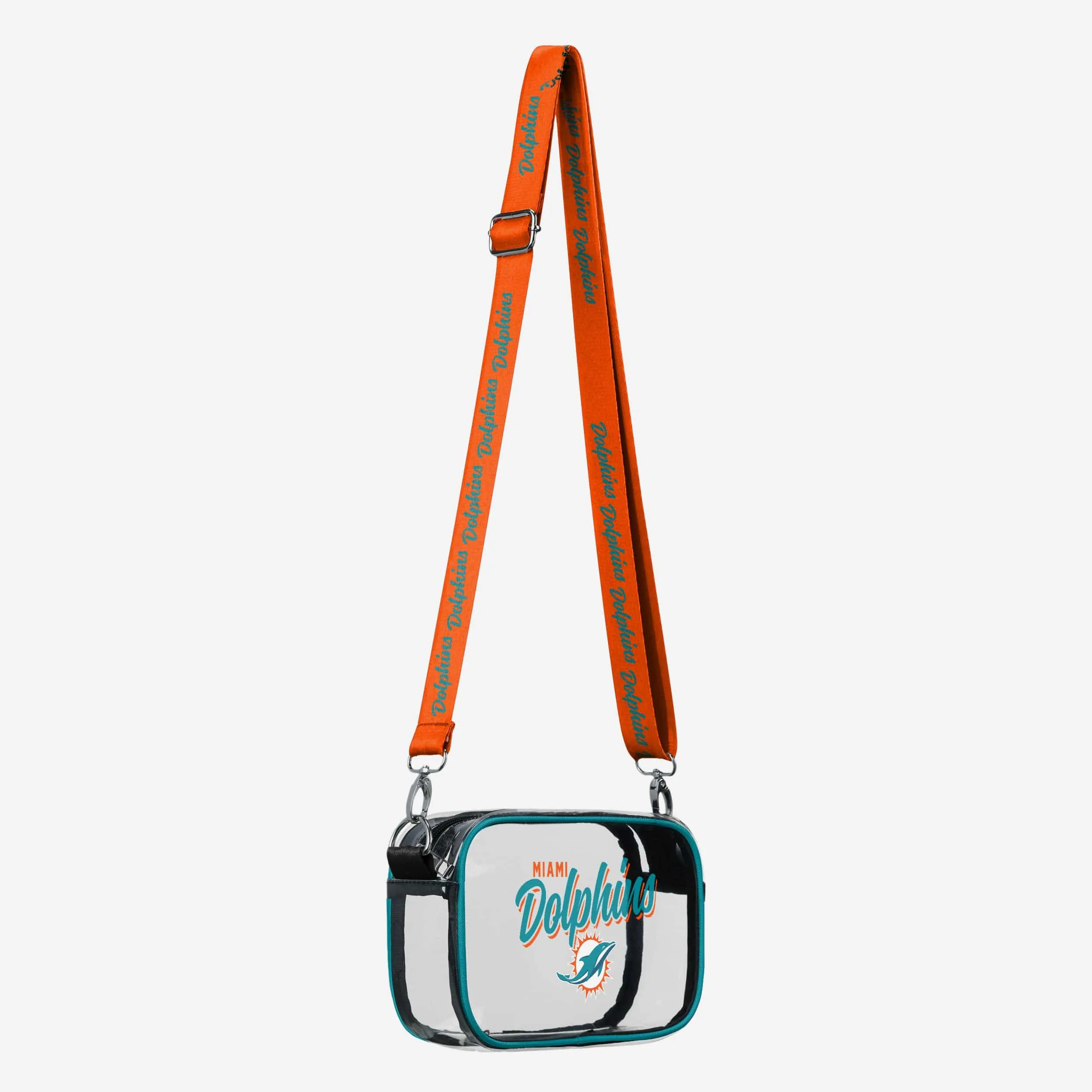 Miami Dolphins Monty Script Clear Crossbody Bag
