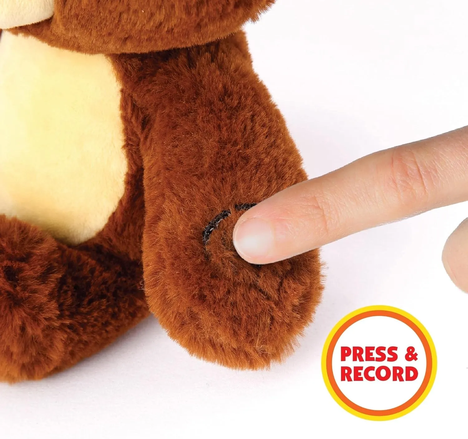 Mighty Mojo Talk Back Bear Plush - Repeats What You Say Super Fast, Mimicry Electronic Record, Talk Back Toy for Kids, Perfect Early Learning Gift