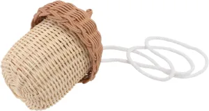 Mini Rattan Basket and Girls Cross Body Pouch Boys and Girls Rattan Purse for Toddlers Photo Prop