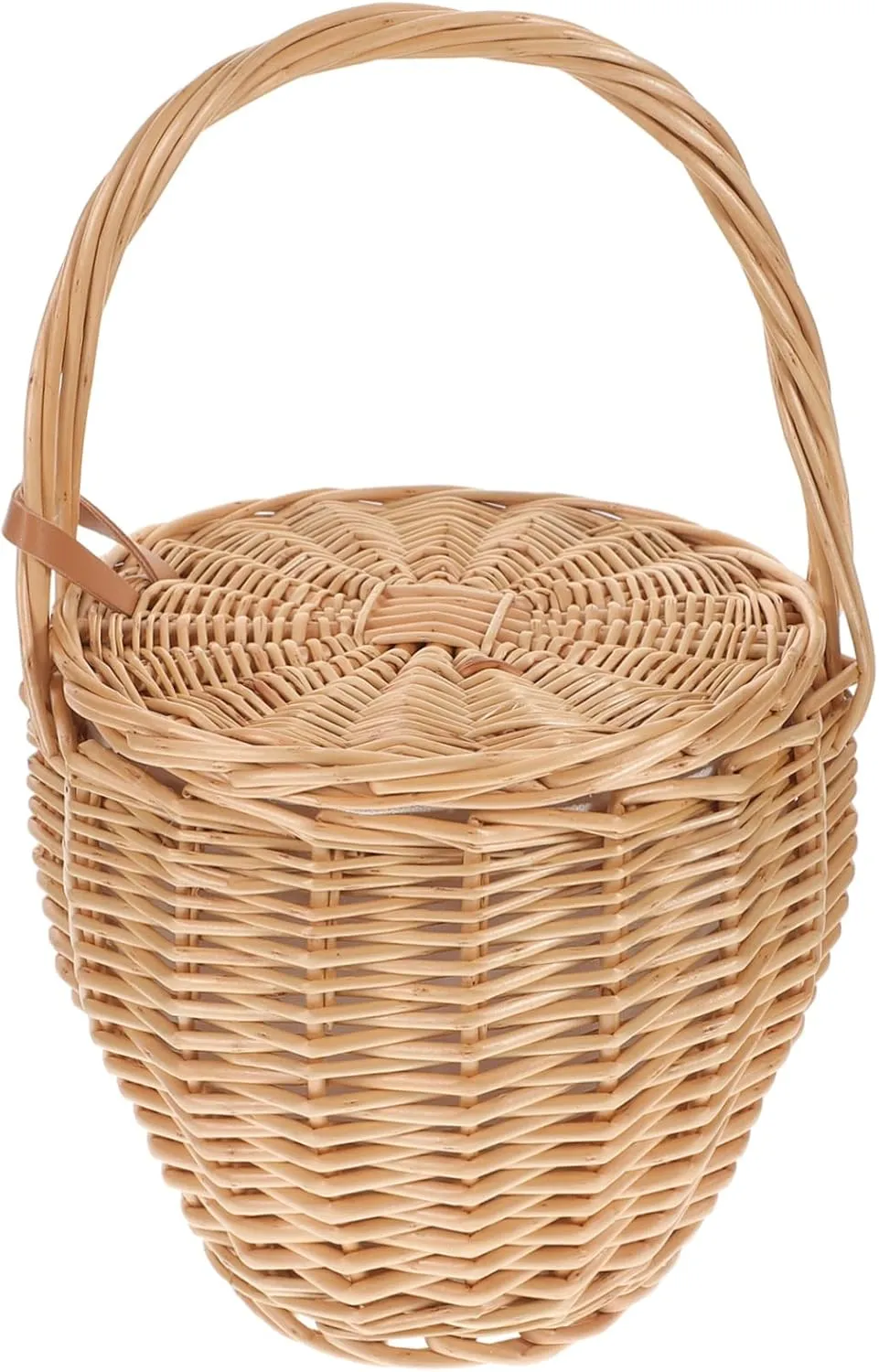 Mobestech 1Pc Hand Woven Bag All Match Fashionable Storage Pouch for Travel Beach Parties Stylish Women Shoulder Tote Unique Natural Material Design