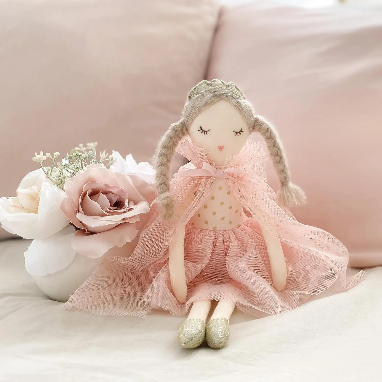 MON AMI Princess Madeline Stuffed Doll - 15”, Plush Doll for Girls, Use as Toy or Room Decor, for Kids of All Ages