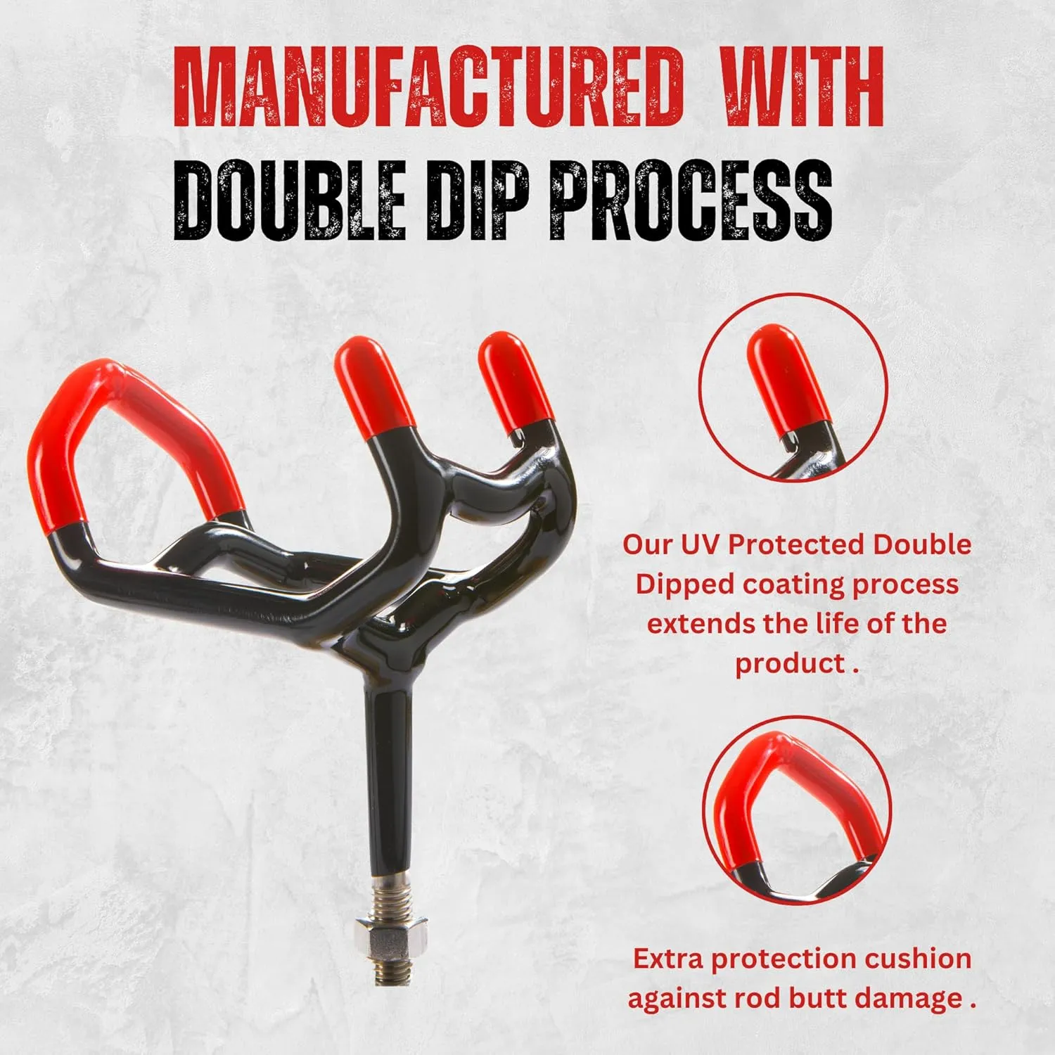 Monster Rod Holders Double Action Talon 5/35 Degree | Fishing Rod Holders for Boats, Kayaks, Deck Mounts | Heavy-Duty Stainless Steel with UV Coating | Six Color Options