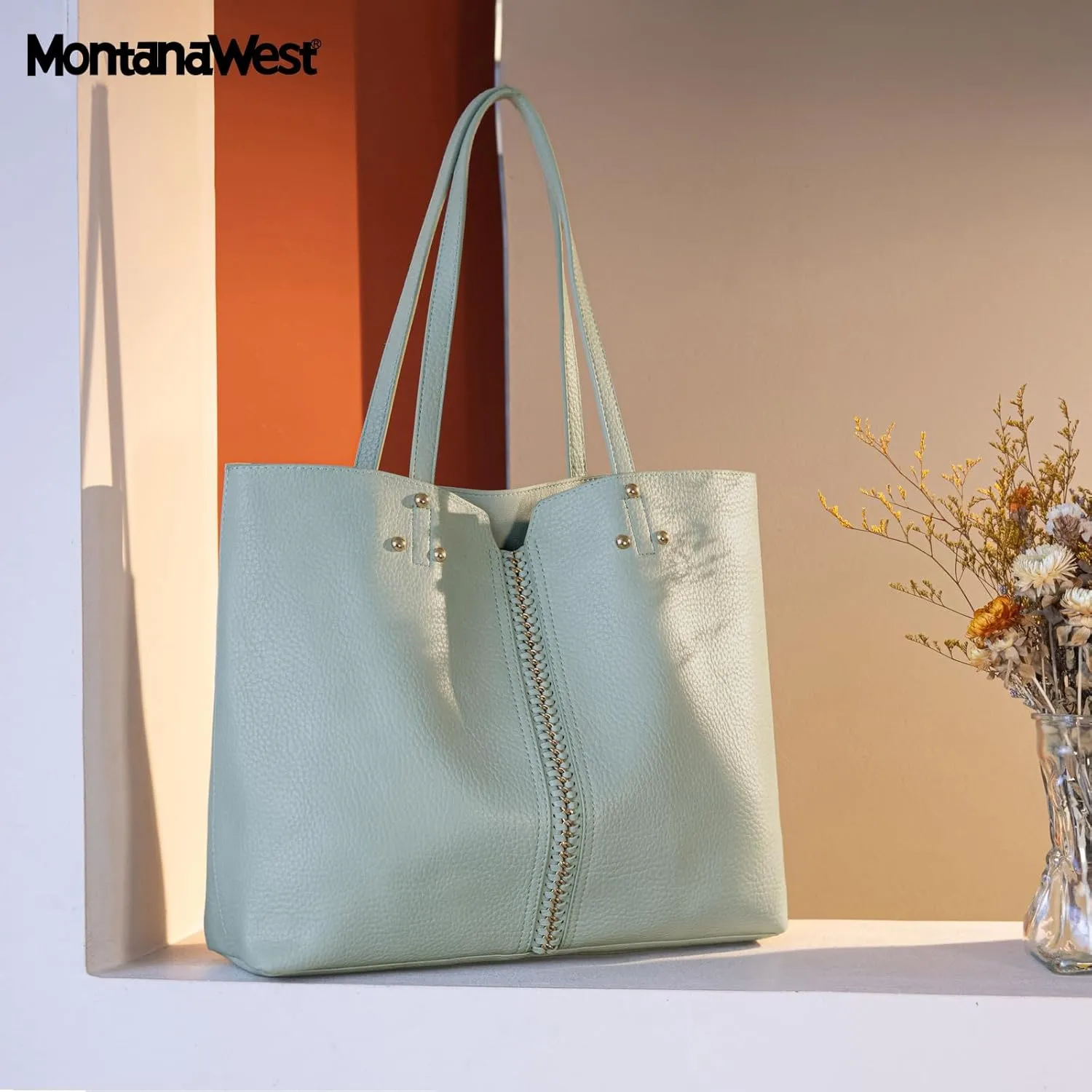 Montana West Tote Bag Soft Faux Leather Shoulder Purses for Women