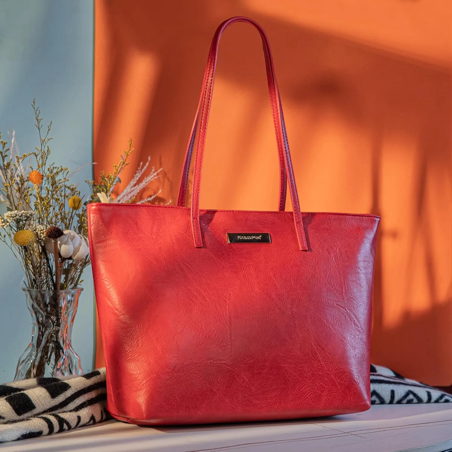 Montana West Tote Bags for Women Shoulder Handbag Casual Work Satchel Purses with Zipper