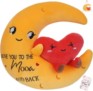 Moon Plush Love Stuffed Animal - I Love You to The Moon and Back for Women Girls Boys 10 Inch
