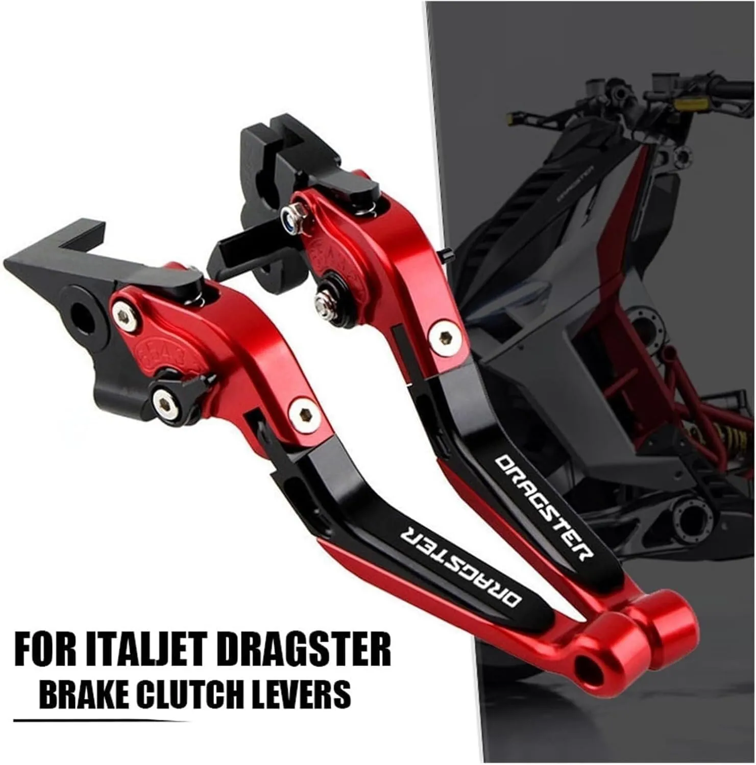 Motorbike Drum Brakes for Italjet for Dragster200 2021 2022 Motorcycle Brake Clutch Levers Foldable Extendable Adjustable Levers Reservoir Levers,Professionally