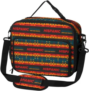 National Hispanic Heritage Month Lunch Bag Insulated Lunch Tote Shoulder Bag for Men Women Work Travel Picnic