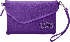 NCAA TCU Horned Frogs Pebble Fold Over Crossbody Purse