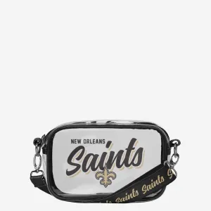 New Orleans Saints Monty Script Clear Crossbody Bag