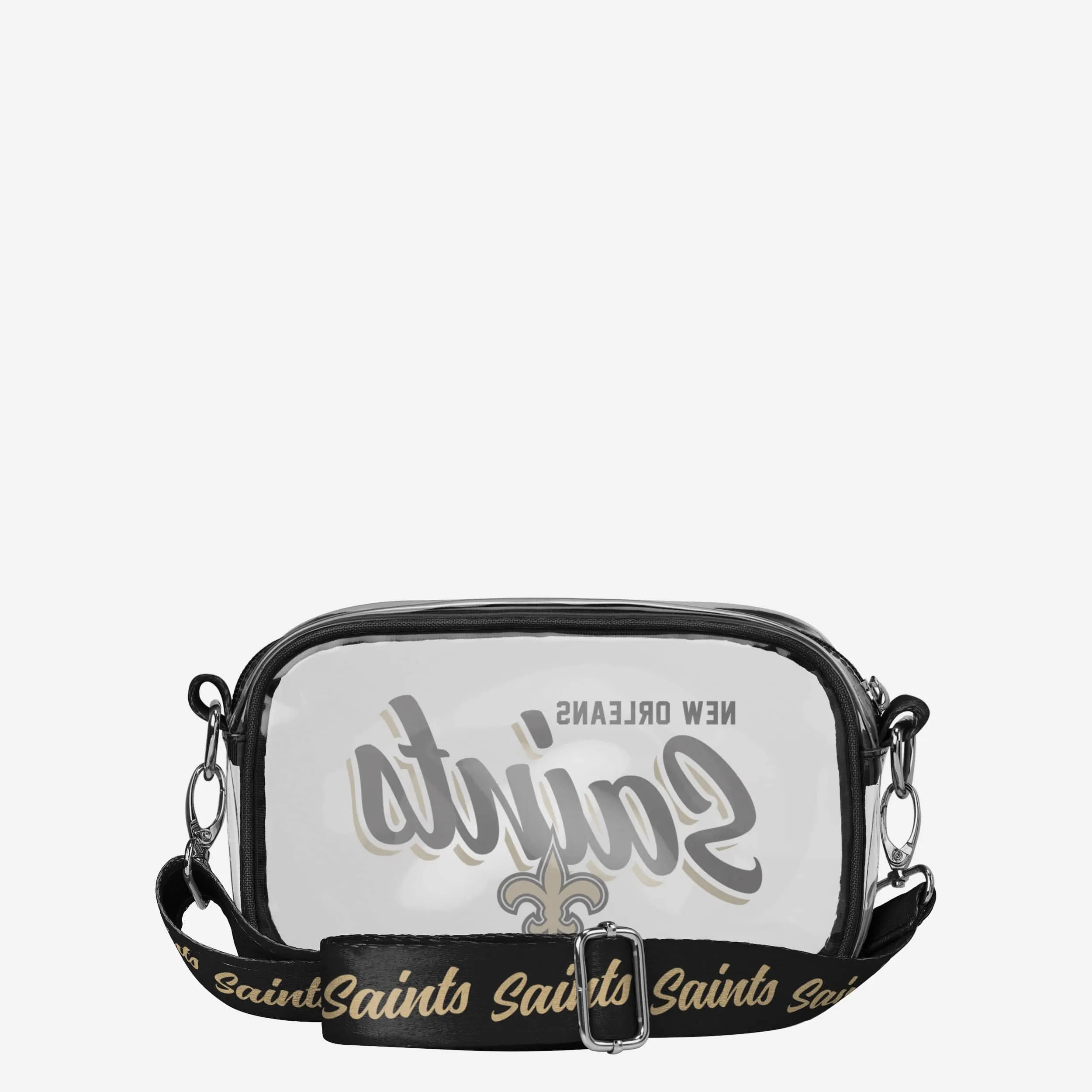 New Orleans Saints Monty Script Clear Crossbody Bag