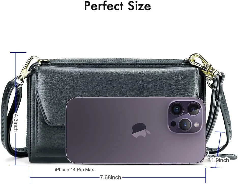 nuoku Wallets for Women Credit Card Slots with RFID Blocking Large Capacity Wristlet