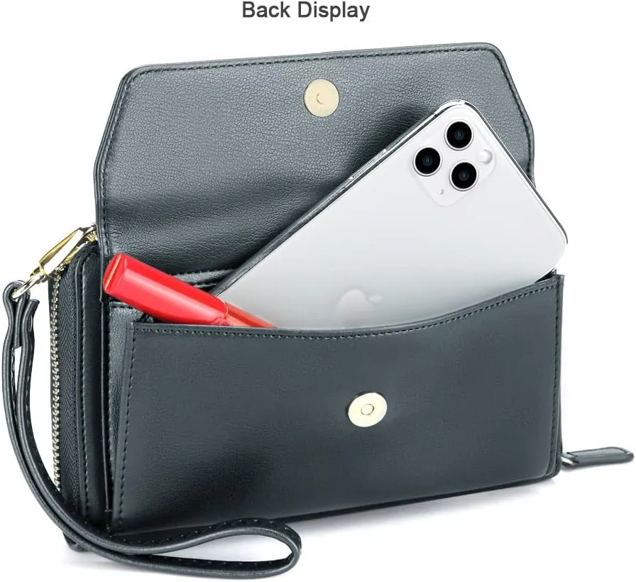 nuoku Wallets for Women Credit Card Slots with RFID Blocking Large Capacity Wristlet