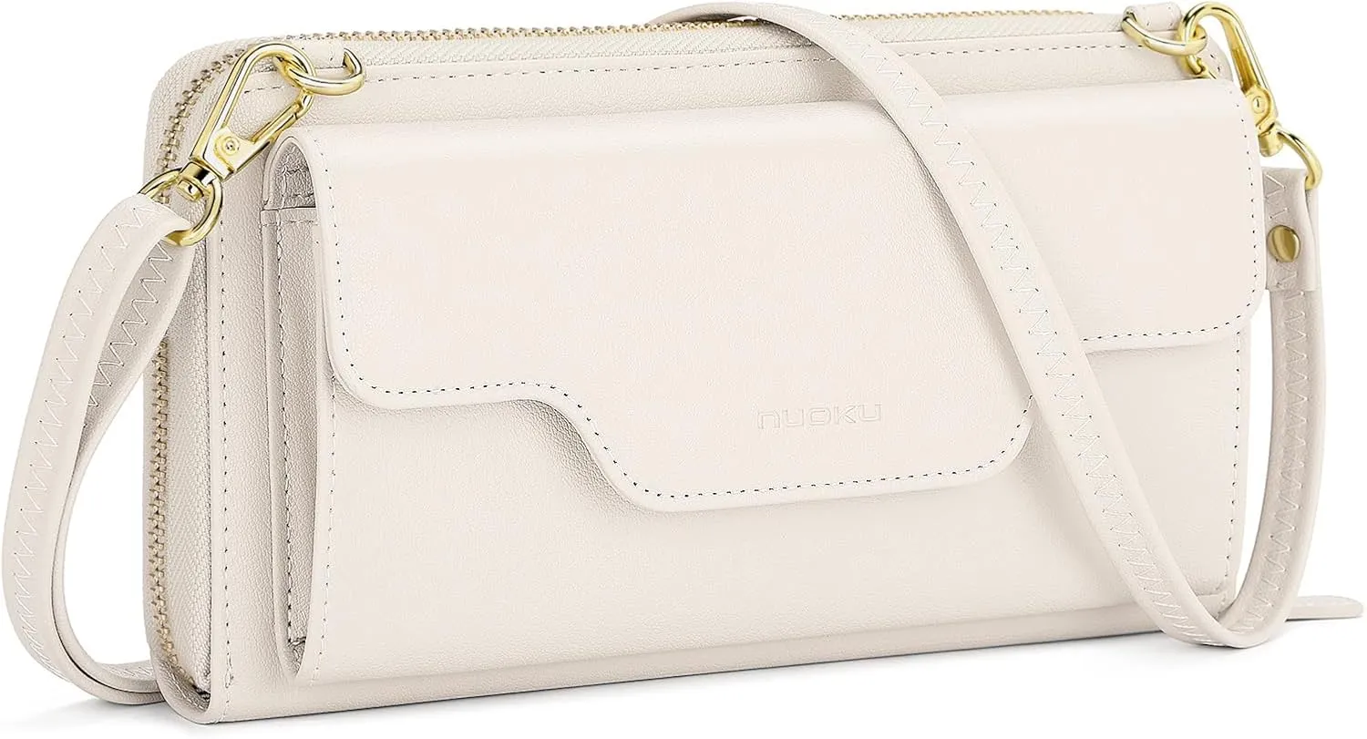 nuoku Women's Small Crossbody Shoulder Bags, Clutch Purses Wristlet Phone Wallet for Women with Credit Card Holder