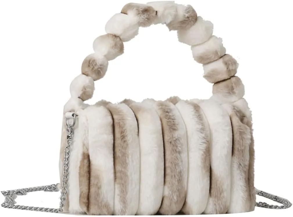 Oagasi Fur Purses for Women Faux Fur Bag Crossbody Bags Fuzzy Purse Furry Purse Y2k Shoulder Purse Handbags