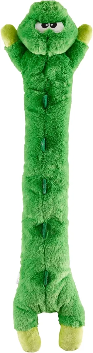 Outward Hound by Charming Pet Longidudes Gator Long Crinkly & Squeaky Dog Toy, Green