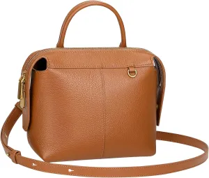 Over Earth Genuine Leather Crossbody Bags for Women Small Top Handle Satchel Purses and Handbags
