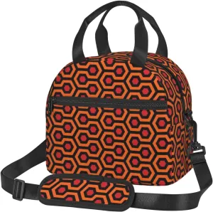 Overlook Hotel Carpet The Shining Sherpa Lunch Bag Hand Tote Crossbody Insulated Lunch Bag Large Portable Lunch Box