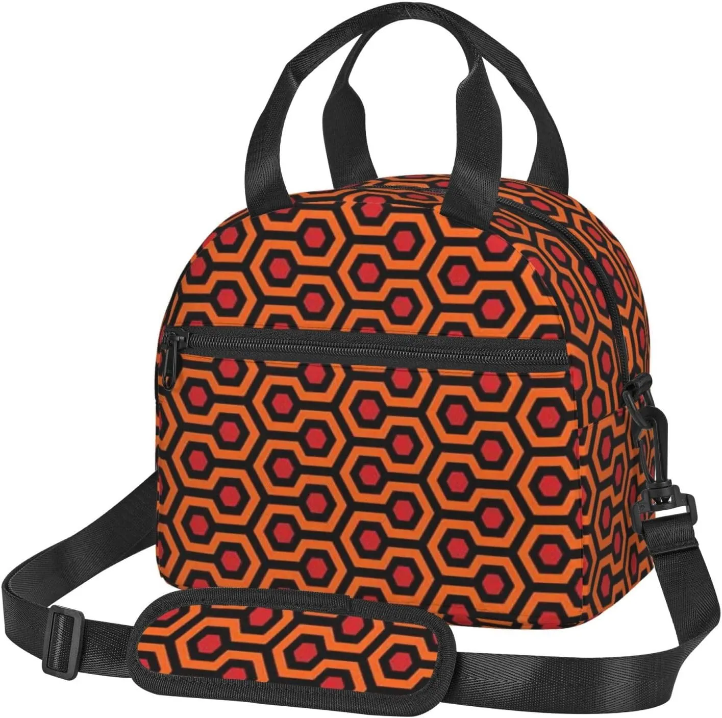 Overlook Hotel Carpet The Shining Sherpa Lunch Bag Hand Tote Crossbody Insulated Lunch Bag Large Portable Lunch Box