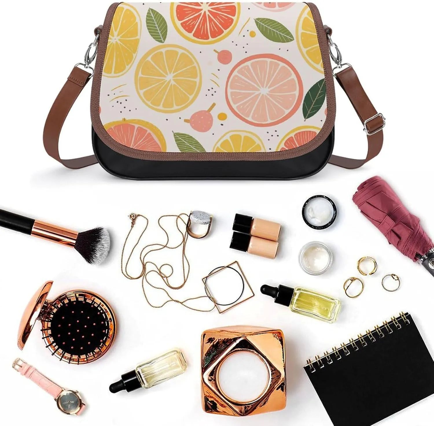 Pastel Color Smiley Face Crossbody Bags for Women Travel Shoulder Bag Small Leather Cross Body Handbags