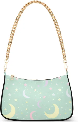 Pastel Moon Colorful trendy chain crossbody purses for women handbag for women for for traveling