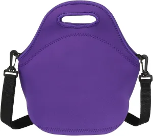 PATIKIL Insulated Lunch Bag, Neoprene Lunch Tote Bag Thermal Portable Lunch Box Food Container with Shoulder Strap for Work Office Picnic Outdoor, Purple