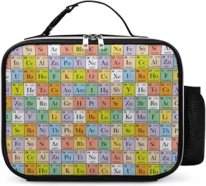 Periodic Table of Elements Lunch Box for Men Reusable Lunch Bag Women Insulated Lunchbox Container Cooler