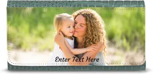 Personalized Photo Upload Purse – Mothers Day Gifts For Mom – PU Leather Purse – Personalized Gifts (Green)
