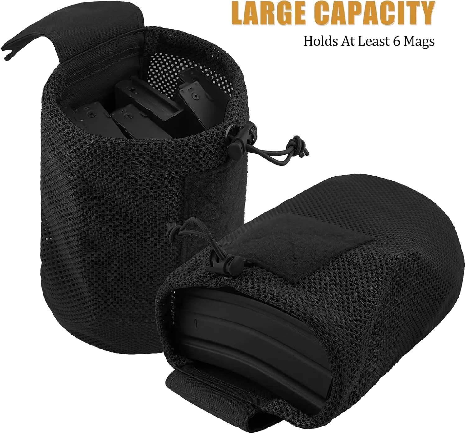 PETAC GEAR Dump Pouch,Molle Drawstring Mag Pouches,Roll Up Foldable Tactical Recovery Tool Pack,EDC Drop Net Storage Bag …