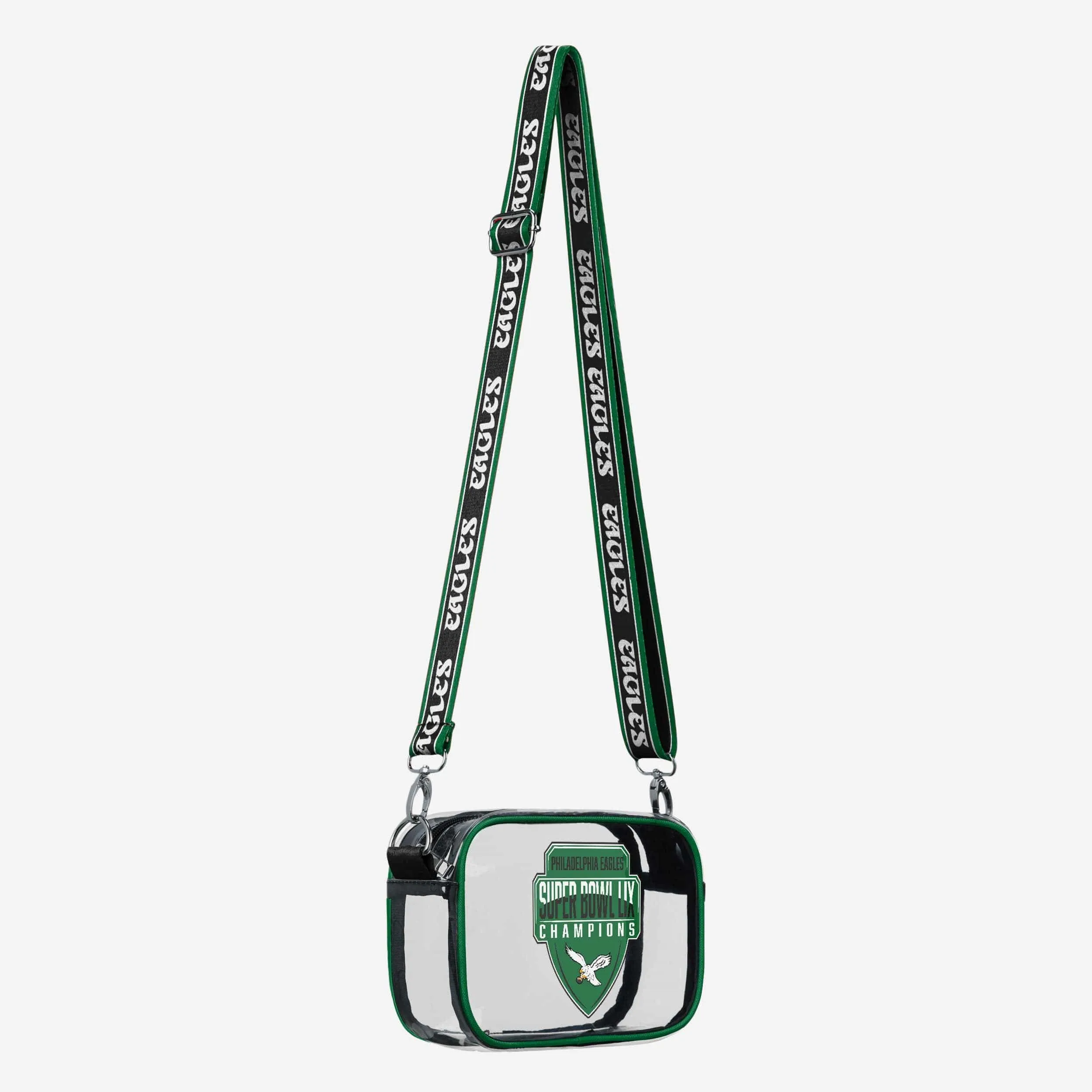 Philadelphia Eagles Super Bowl LIX Champions Kelly Green Clear Crossbody Bag