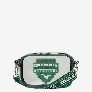 Philadelphia Eagles Super Bowl LIX Champions Kelly Green Clear Crossbody Bag