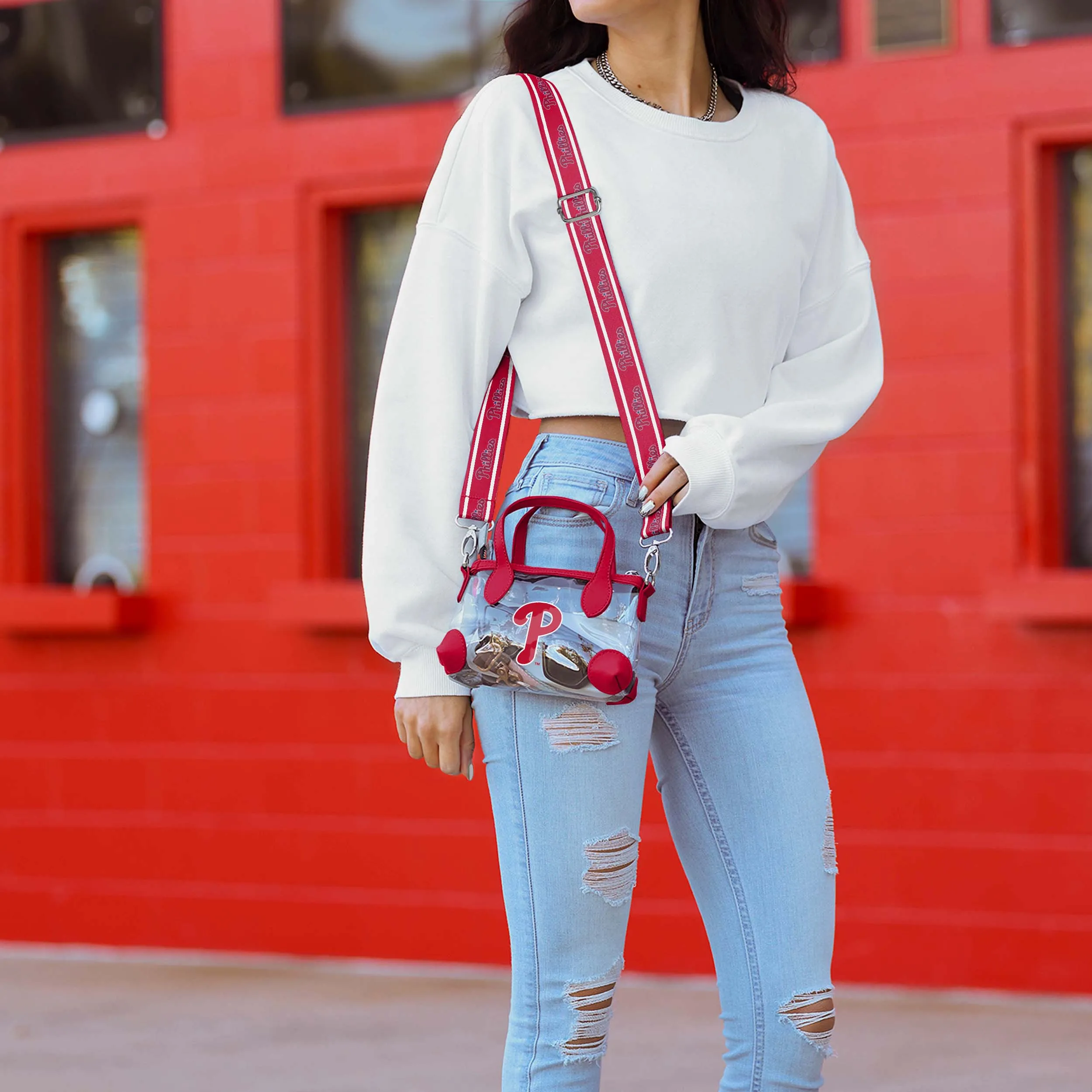 Philadelphia Phillies Big Logo Clear Crossbody Mini Purse