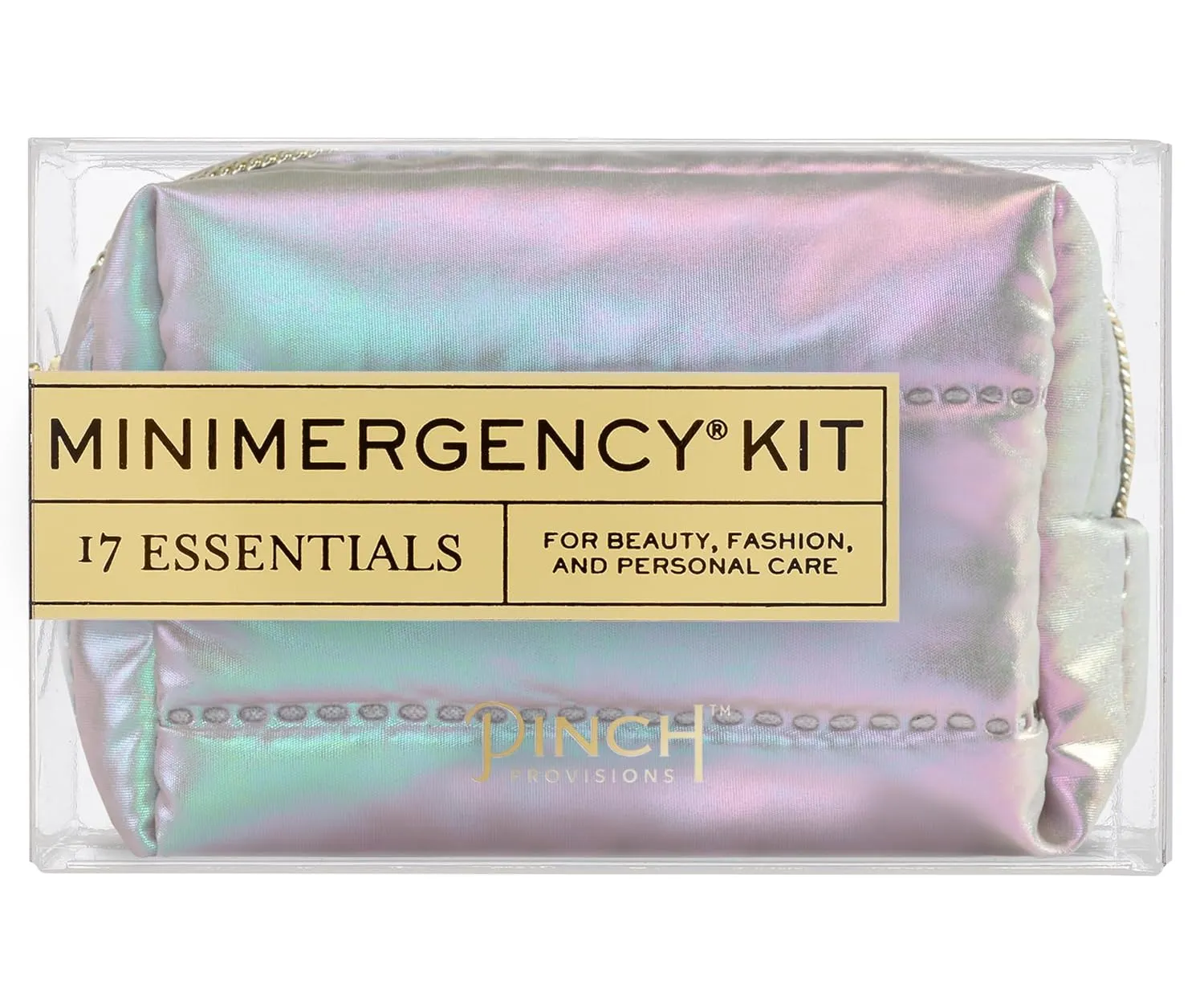 Pinch Provisions Pastel Puffer Minimergency Kit, Includes 17 Travel-Sized Cosmetic Essentials, Convenient for Purses, Emergency Beauty Accessories, Gifts for Holiday’s & Birthday’s, Aura