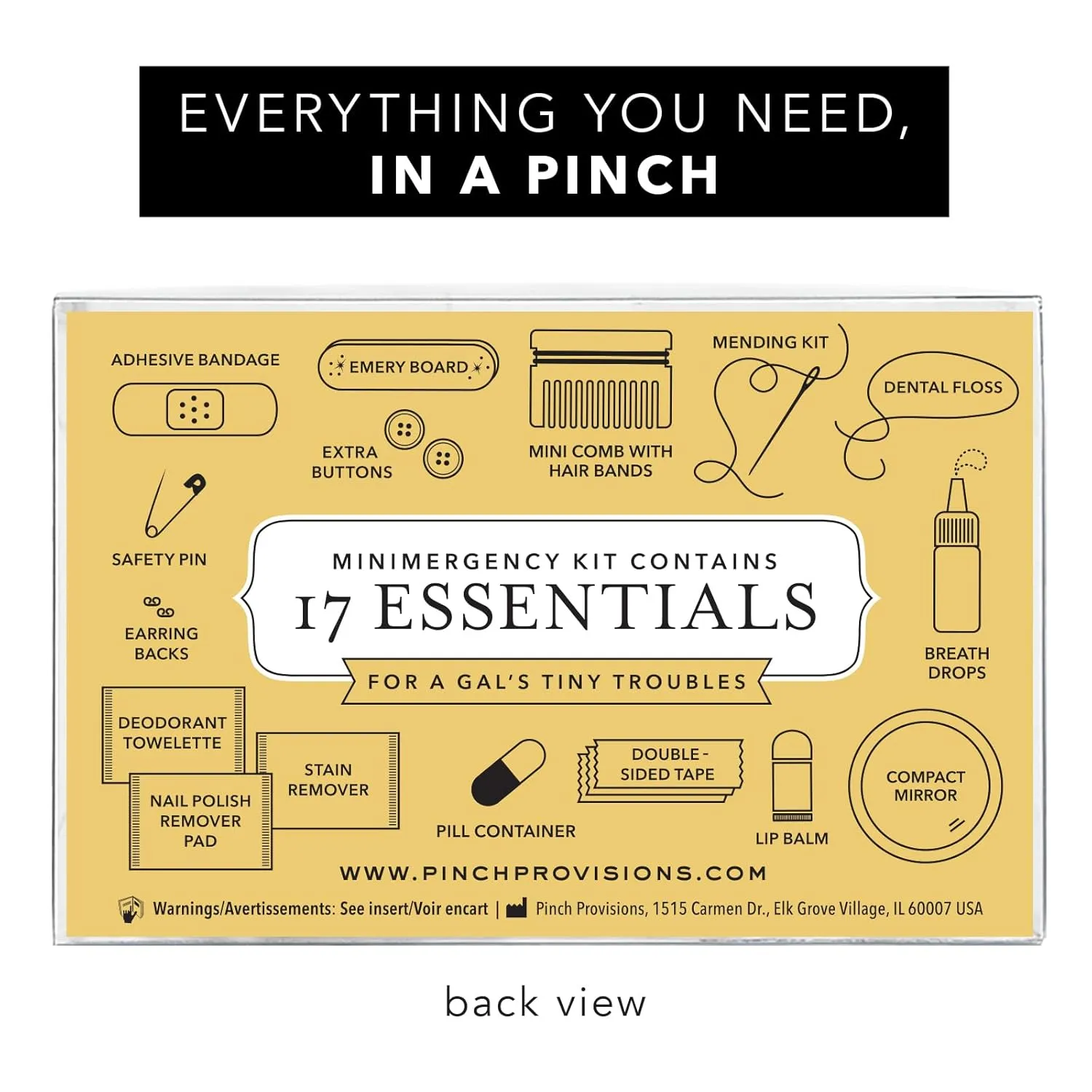 Pinch Provisions Pastel Puffer Minimergency Kit, Includes 17 Travel-Sized Cosmetic Essentials, Convenient for Purses, Emergency Beauty Accessories, Gifts for Holiday’s & Birthday’s, Peach