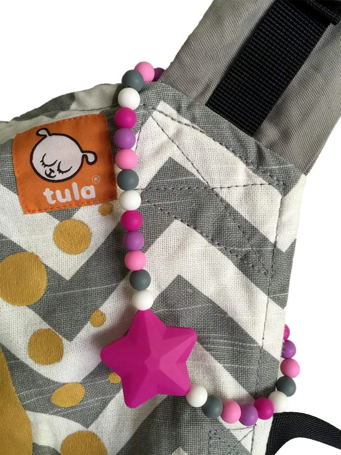Pink Star Baby Carrier Teether Toy
