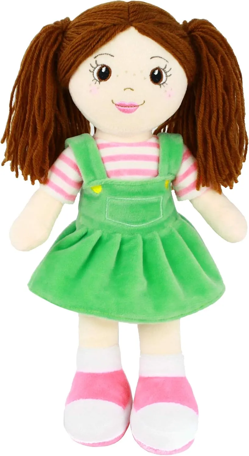 Playtime by Eimmie 14” Soft Baby Doll - Plush Rag Dolls for 2 Year Old Girls & Boys, Toddler & Infants - Washable & Sensory Fabric Body - 3pc Set