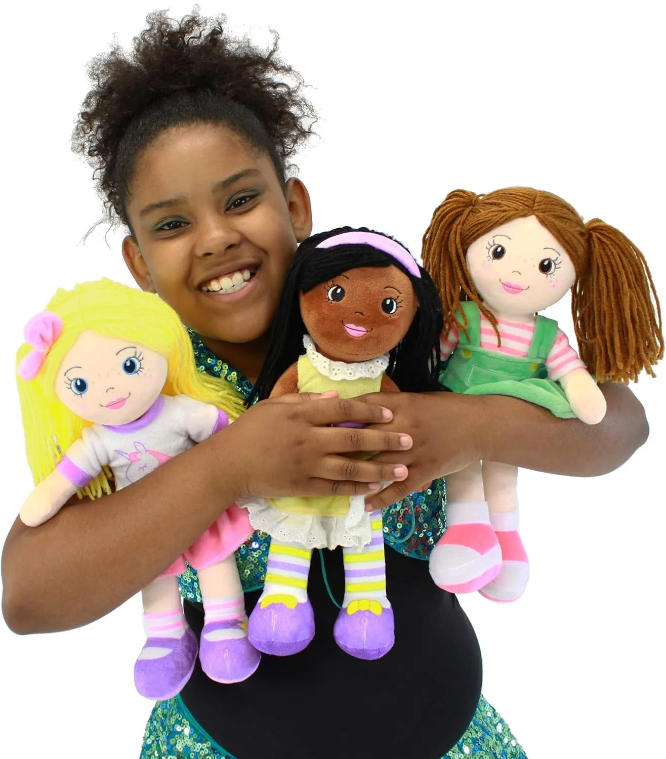 Playtime by Eimmie 14” Soft Baby Doll - Plush Rag Dolls for 2 Year Old Girls & Boys, Toddler & Infants - Washable & Sensory Fabric Body - 3pc Set