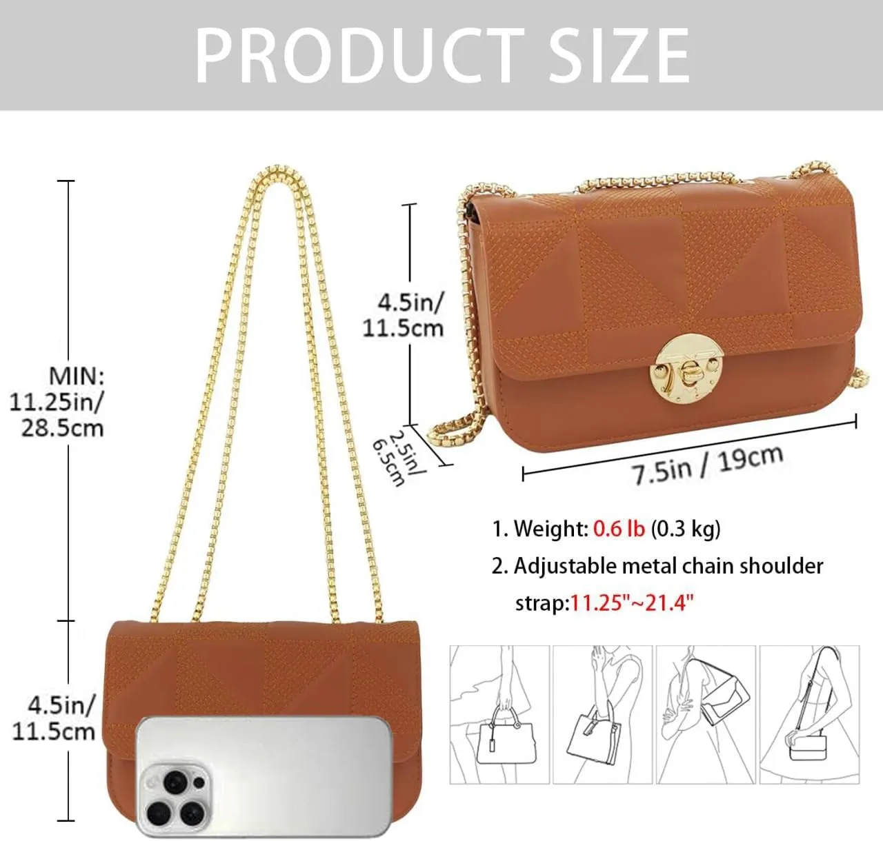 PORT&LOTUS Mini Shoulder Bag for Women PU Leather Small Bags for Women Little Tote Bag Women Purses