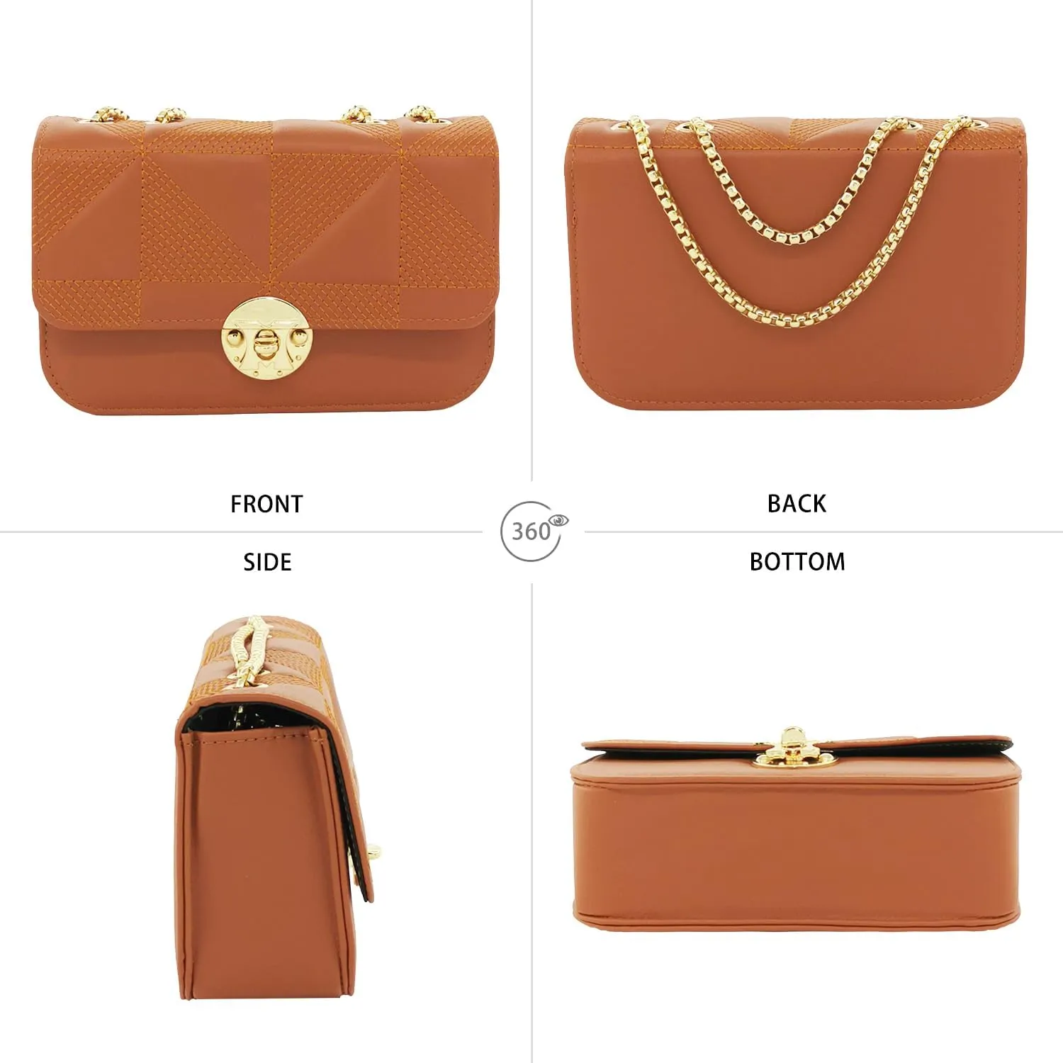 PORT&LOTUS Mini Shoulder Bag for Women PU Leather Small Bags for Women Little Tote Bag Women Purses