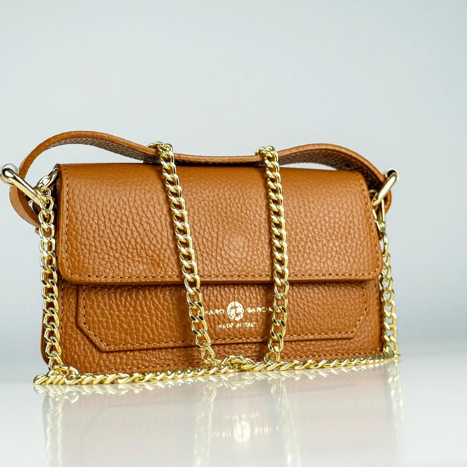 Premium Italian Leather Handmade in Florence, Italy. Small Crossbody Bag for Women with a Detachable Strap Made in Italy