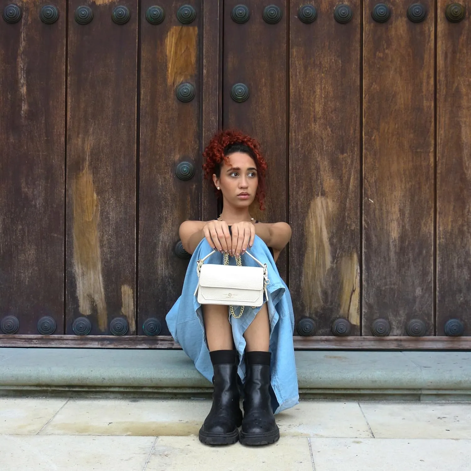 Premium Italian Leather Handmade in Florence, Italy. Small Crossbody Bag for Women with a Detachable Strap Made in Italy