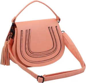 Premium Textured PU Leather Flap Saddle Crossbody Shoulder Bag