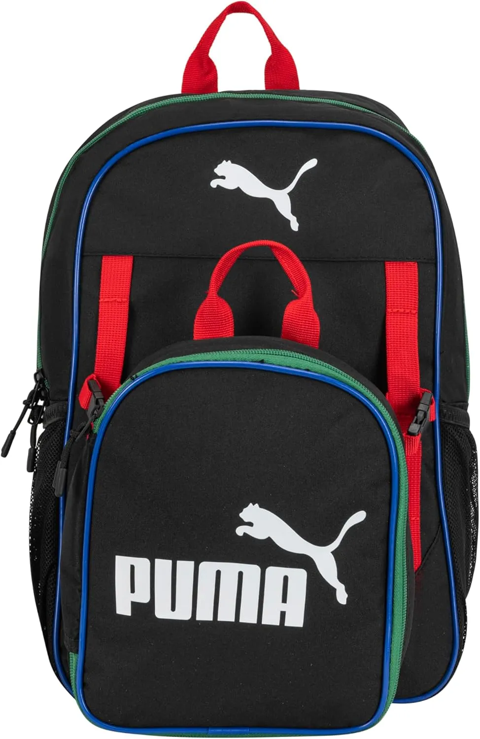 PUMA Unisex Kid's Colony Lunch Kit & Backpack Combo, Black/Multicolor, Medium