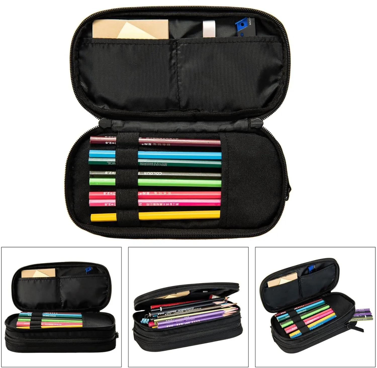 Purple Amethyst Multifunctional Pocket Backpack Crossbody Lunch Bag Pencil Case 3Pcs Set Large Capacity Backpack